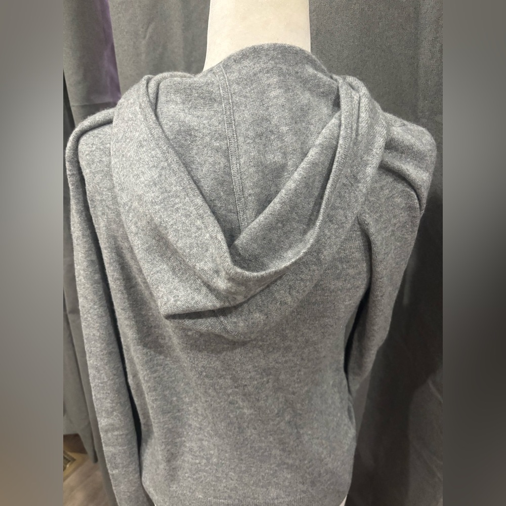 NWT Quince Mongolian Cashmere Full-Zip Hoodie Heather Gray Small & Medium Casual - Picture 9 of 14